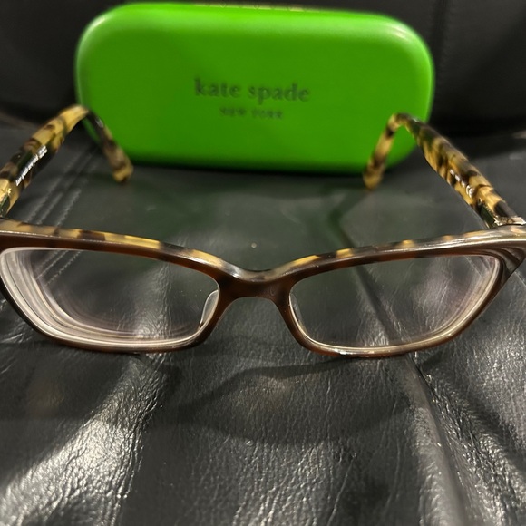 Kate Spade Brown Tortoise Glasses Frame and Hard Case only - Picture 1 of 10